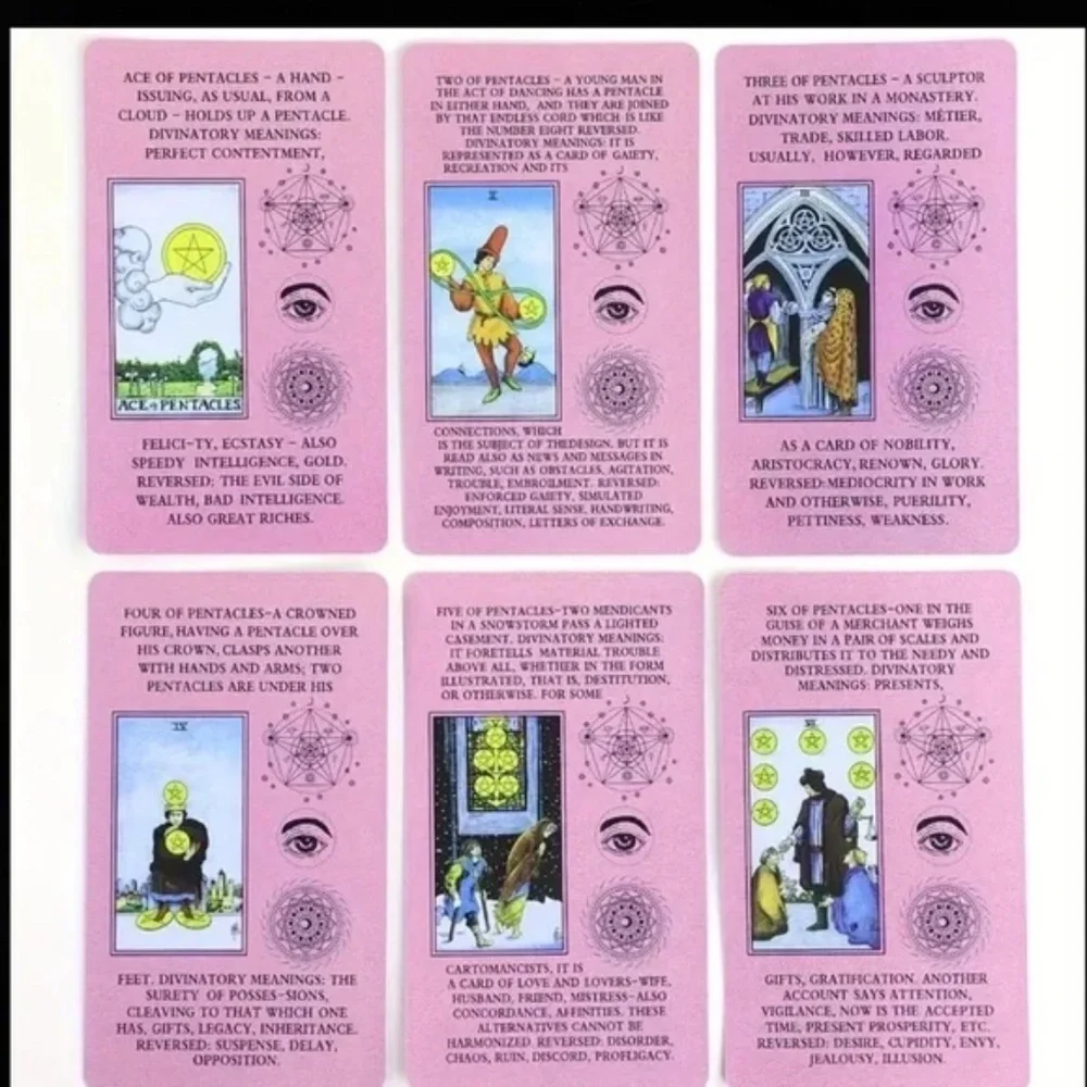 Tarot‎ Cards, Pink Learning, Tarot Deck, 78 Tarot Cards, NEW, SEALED - Picture 5 of 5